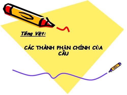 Bài 25. Các thành phần chính của câu