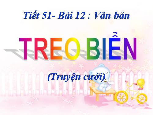 Bài 12. Treo biển