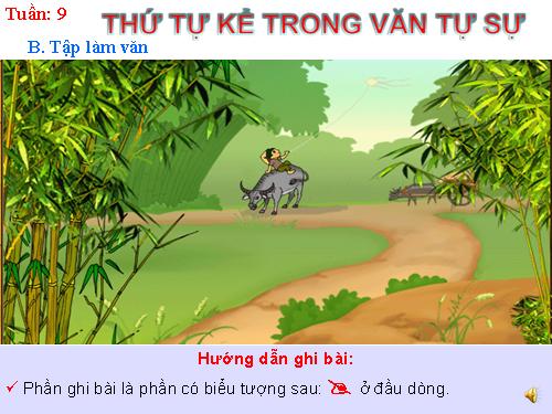 Bài 9. Thứ tự kể trong văn tự sự