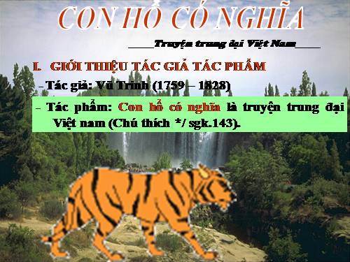 Bài 14. Con hổ có nghĩa