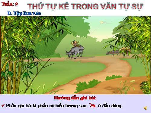 Bài 9. Thứ tự kể trong văn tự sự