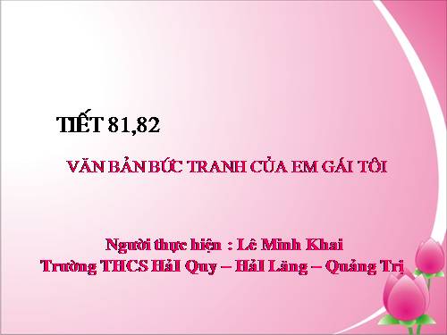 Bài 20. Bức tranh của em gái tôi