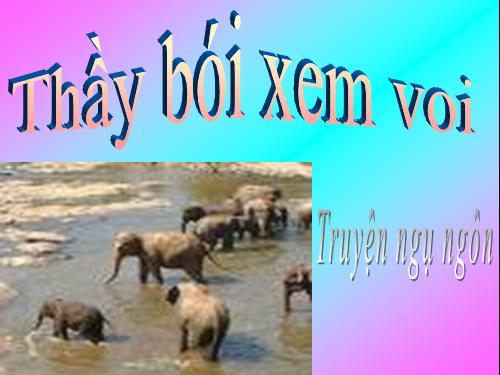 Bài 10. Thầy bói xem voi