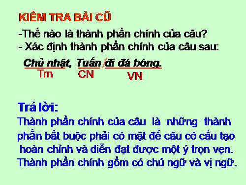 Bài 26. Câu trần thuật đơn