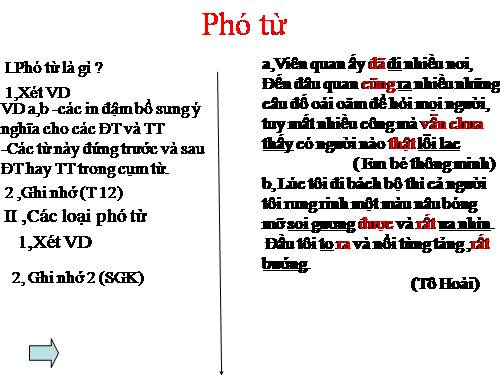 Bài 18. Phó từ