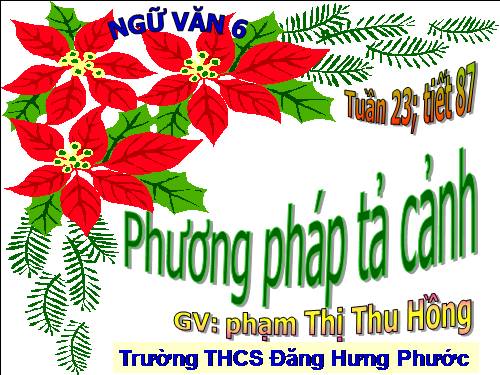 Bài 21. Phương pháp tả cảnh