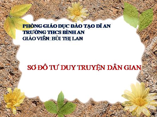 SƠ ĐỒ TƯ DUY TRUYỆN DÂN GIAN