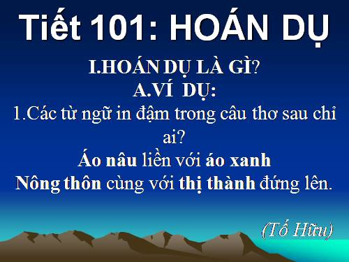 Bài 24. Hoán dụ