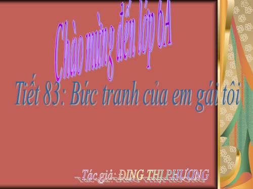 Bài 20. Bức tranh của em gái tôi