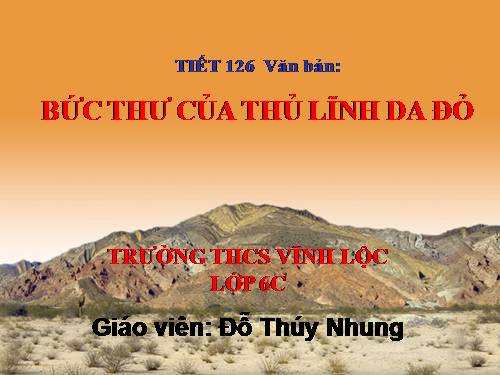 Bài 30. Bức thư của thủ lĩnh da đỏ