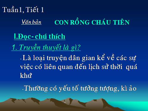 Bài 1. Con Rồng cháu Tiên