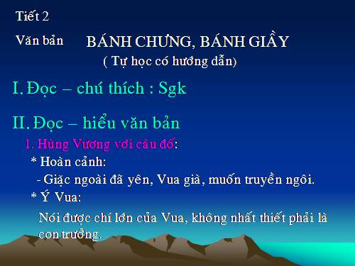 Bài 1. Bánh chưng, bánh giầy