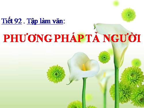 Bài 22. Phương pháp tả người