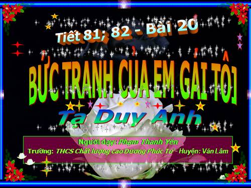 Bài 20. Bức tranh của em gái tôi