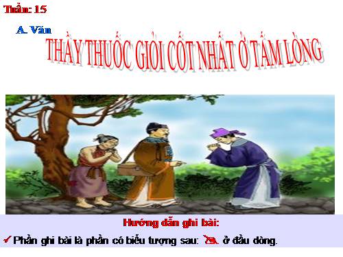 Bài 16. Thầy thuốc giỏi cốt nhất ở tấm lòng