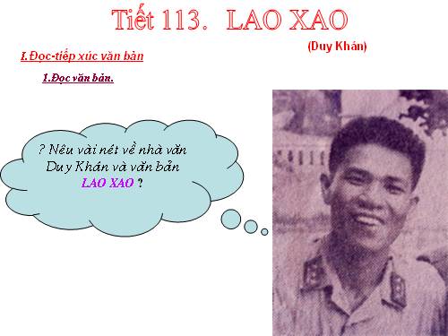 Bài 27. Lao xao