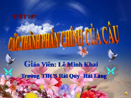 Bài 25. Các thành phần chính của câu