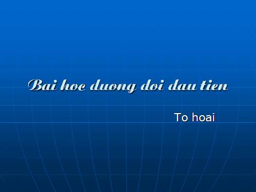 Bài 18. Bài học đường đời đầu tiên