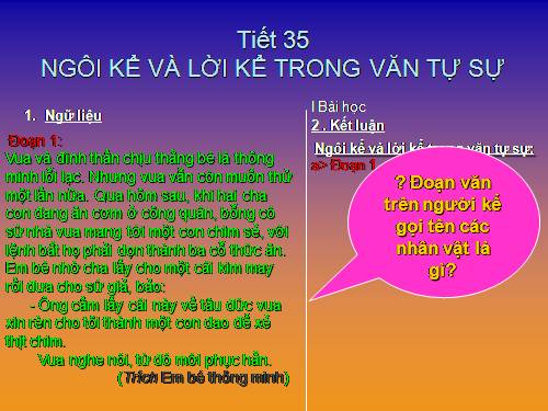 Bài 8. Ngôi kể trong văn tự sự