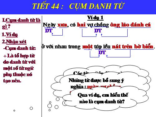 Bài 11. Cụm danh từ