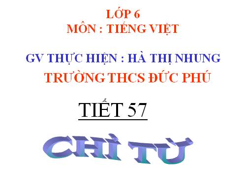 Bài 13. Chỉ từ