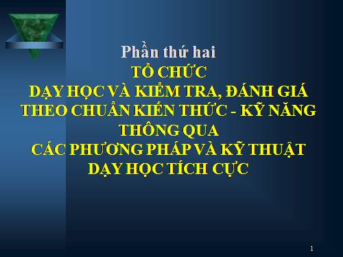 Tập huấn văn: Quan niệm dạy học tích cực