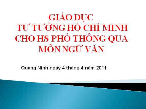 tu tuong HCM mon ng van