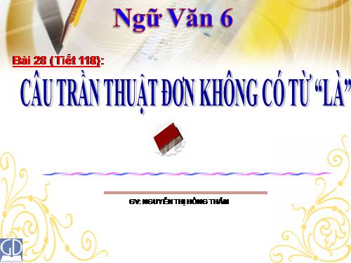 Bài 28. Câu trần thuật đơn không có từ là