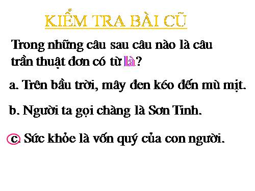 Bài 28. Câu trần thuật đơn không có từ là