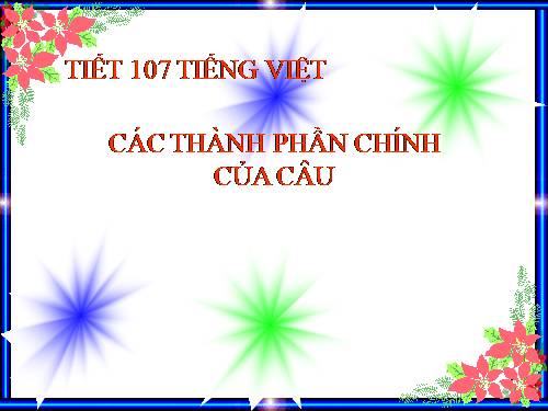 Bài 25. Các thành phần chính của câu