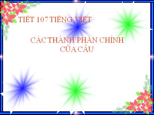 Bài 25. Các thành phần chính của câu