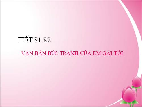 Bài 20. Bức tranh của em gái tôi