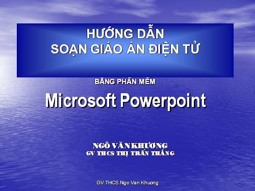 soạn giáo án điện tử