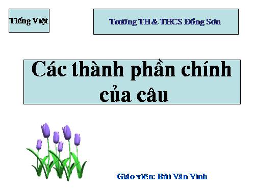 Bài 25. Các thành phần chính của câu