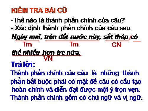 Bài 26. Câu trần thuật đơn