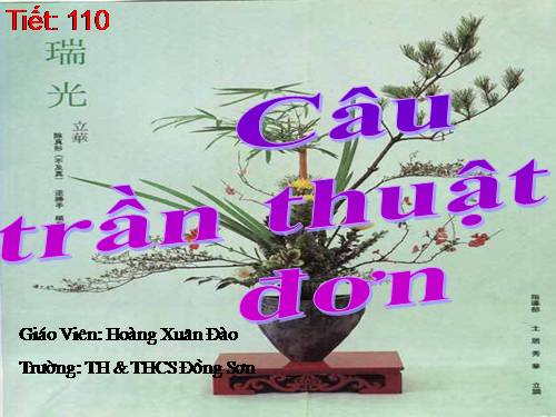 Bài 26. Câu trần thuật đơn