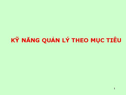 quản lí theo muc tieu