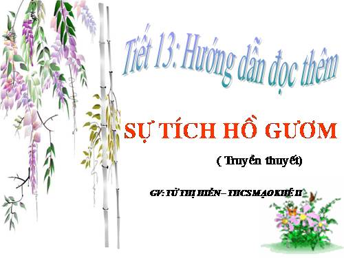 Bài 4. Sự tích Hồ Gươm