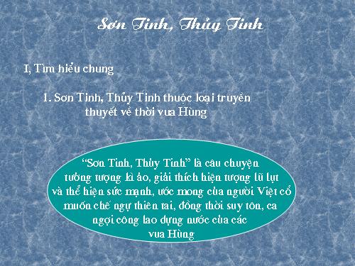 Bài 3. Sơn Tinh, Thuỷ Tinh