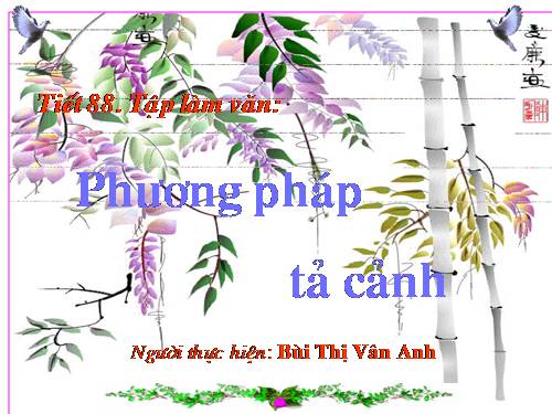 Bài 21. Phương pháp tả cảnh