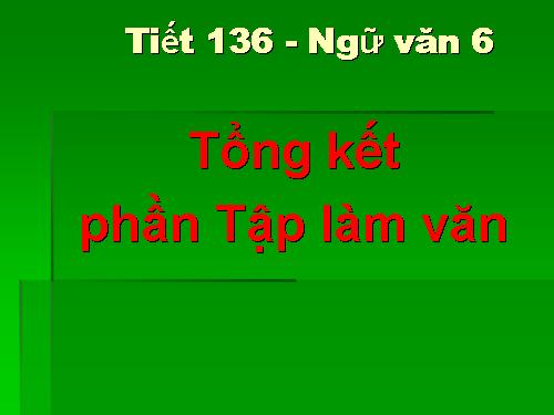 Bài 32. Tổng kết phần Tập làm văn