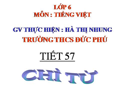 Bài 13. Chỉ từ