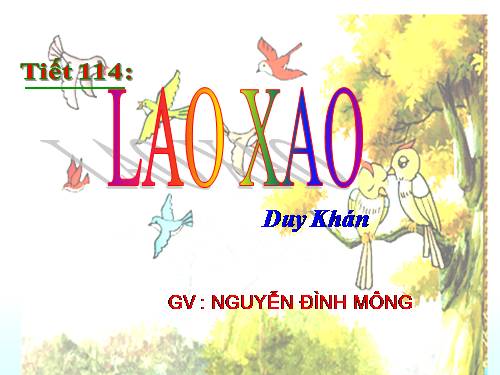 Bài 27. Lao xao