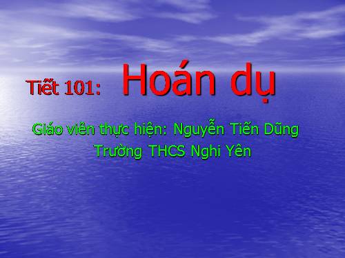 Bài 24. Hoán dụ