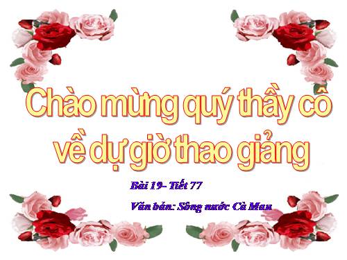 Bài 19. Sông nước Cà Mau