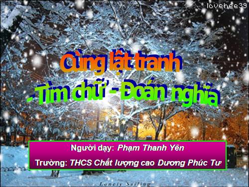 CHƠI MÀ HỌC: LẬT TRANH-TÌM CHỮ