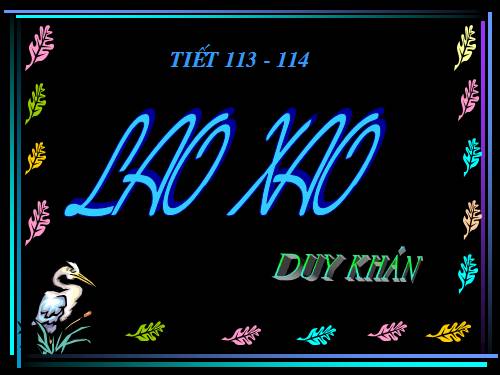 Bài 27. Lao xao