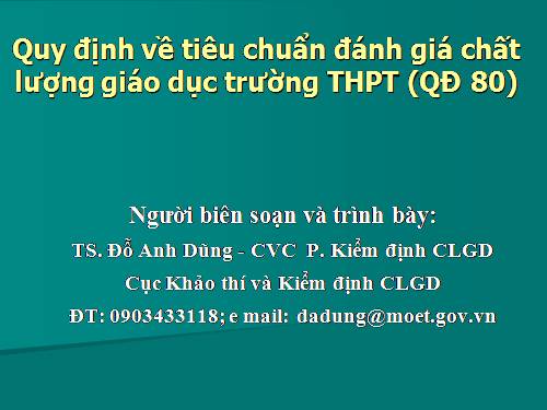 tài iệu tập huấn KDCLGDPT