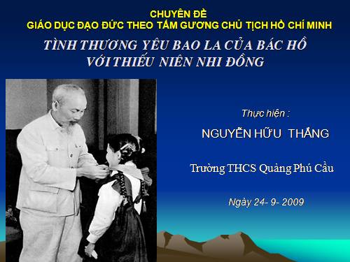 Bác Hồ với Thiếu nhi