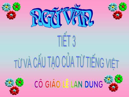 Bài 1. Từ và cấu tạo của từ tiếng Việt